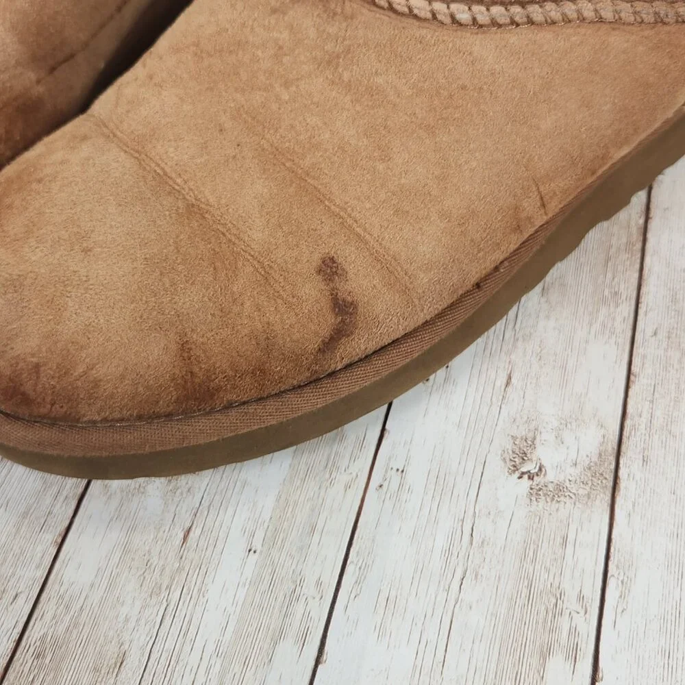 UGG Bailey Button Women's 9 Shoes Brown Tan Suede Comfort Shearling Boots 3352 - Picture 6 of 12